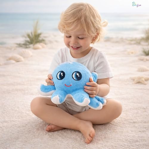 Image of Toy Octopus Plushie Soft Toys for Kids | Plush Soft Toys for Baby Boys and Girls| Best Gift | Octopus Soft Toy for Kids | (Blue) 20 CM