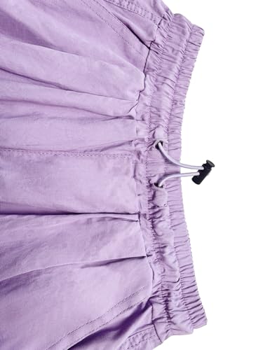 Image of Girls Cargo Pants Elastic Waist Drawstring with Pockets Pants | 6-14 years High Waist Loose fit School Hiking Casual