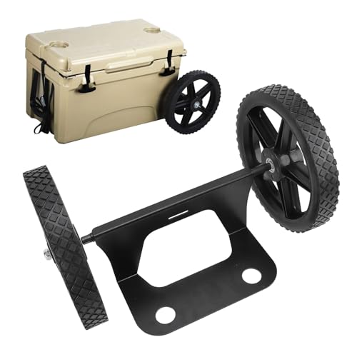Cooler Cart Kit, 12 Heavy Duty Cooler Wheels & Ratchet Straps, Roller Accessories for Camping & Beach, Fits 15.5 to 17.5 Coolers, Complete Kit Includes Hardware