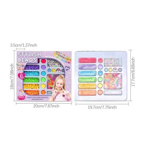 Kit de pulsera de perlas con nylon PVC resistente para diseñar joyas de 9cm 8