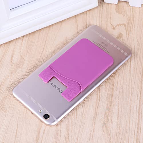 Pacote com 3 porta-cartão adesivo para celular na parte de trás do telefone, bolso para carteira, po