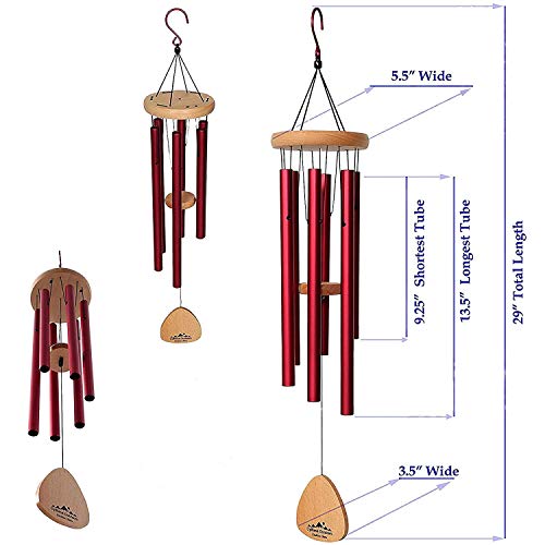 UpBlend Outdoors Wind Chimes for People who Like Their Neighbors 2 - an Amazing Addition to a Patio, Porch, Garden, or Backyard - 29" Total Length. - Thumbnail 7