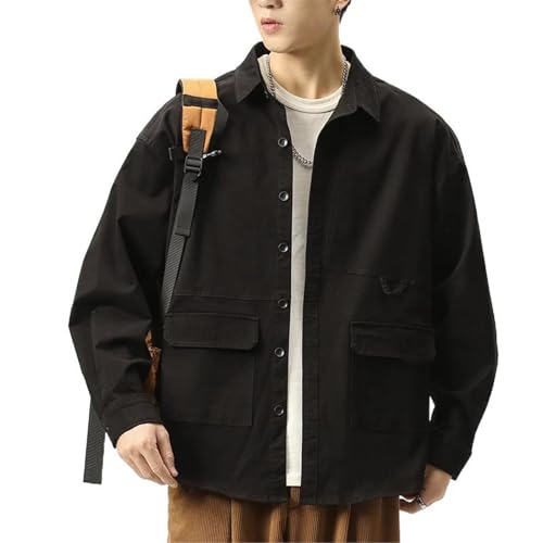 Chemise homme japonais retro manches longues ete casual loose fin