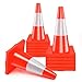 Reliancer 12PCS 18" Traffic Cones PVC Safety Road Parking Cones Weighted Hazard Cones Construction Cones for Traffic Fluorescent Orange w/4" Reflective Strips Collar