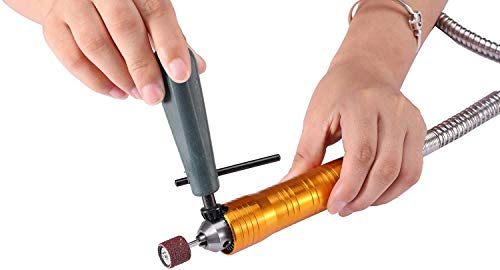 VOTOER 1000W Rotary Tool Flex Shaft Electric Hanging Grinder Carver, Forward and Reverse Rotation, Multi-Function Metalworking Jewelry Repair Kit, Foot Pedal Control, Metal Flexible Shaft, 30000 RPM - Image 6