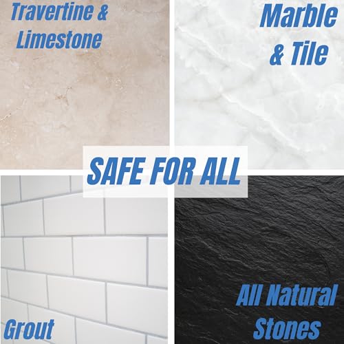 Natural Stone and Grout Penetrating Shower Sealer. Marble, Granite Travertine, Limestone. Protects Making Them Easy to Clean. Works Also on Grout in Tile, Ceramic, and Porcelain. 1-Quart - Image 6