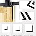 4Pcs Sliding Barn Door Slab Decorative Corner Bracket Black L Shape for Garage Gates Shutters Furniture (