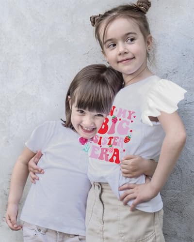 Big Sister Shirt for Girl Promoted to Big Sister Announcement Dinosaur Rainbow Elephant Outfit for Toddler Girl2