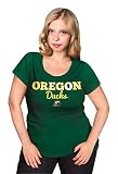 Klutch NCAA Oregon Ducks Women's Life Heather Plus Scoop Neck Tee, 1X, Green