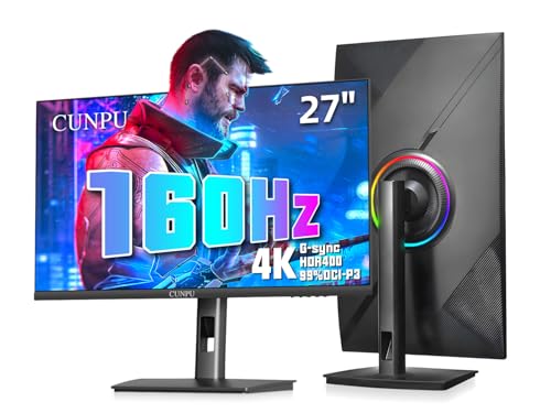 CUNPU 27' 4K 160Hz Ultimate Gaming Monitor, UHD Fast...