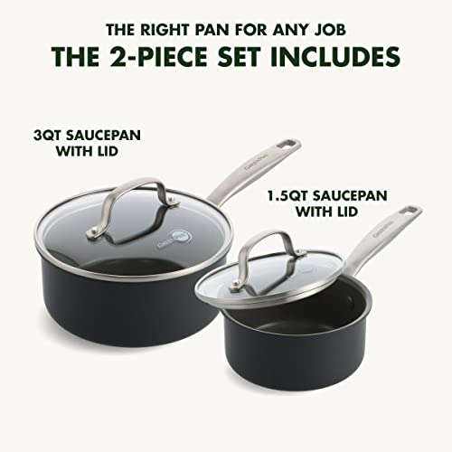 image for GreenPan Chatham Hard Anodized Healthy Ceramic Nonstick, 1.5QT and 3QT