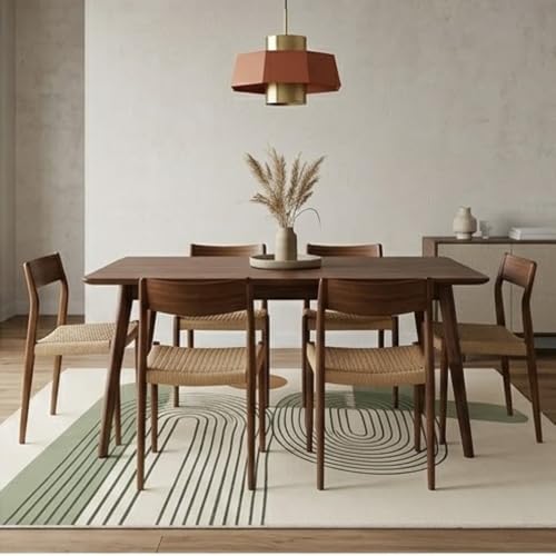 Image of HOMETHREADS Modern Light Luxury 5x7 Feet Area Rug | 11mm Thick Soft Anti-Fatigue Cushioned Carpet with Non-Slip Backing for Living Room, Bedroom, Studio, Lounge & Entrance (U Green, 210x160cm)