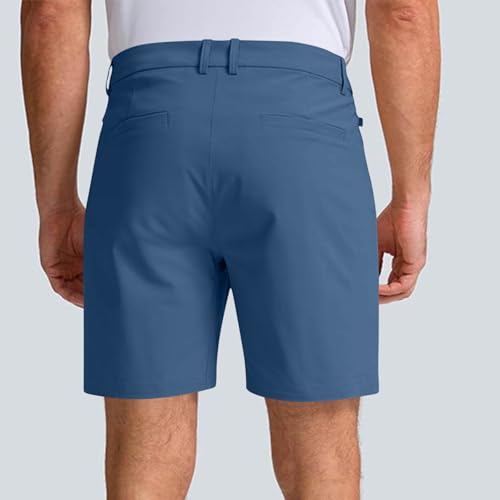 Shorts deportivos casuales para hombre azul marino miniatura 4