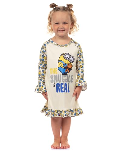 Despicable Me Toddler Girls' Minions Snuggle Sleep Pajama Dress Nightgown
