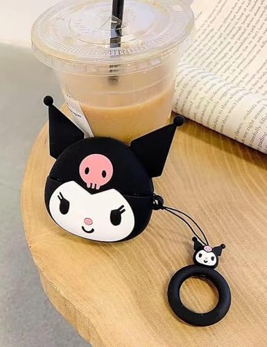 Image of Silicone Case Compatible for Apple Airpods 4 (2024) Cute Design for AirPods 4 with Active Noise Cancellation (ANC) with Keychain Hook Shockproof Protective Case (Kurami)