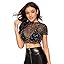Wholesale Black Peal Decor Lace Mesh See-Through Half A Turtleneck Long Sleeve Formal Evening Party Bodycon Mini Dress P3167949