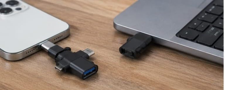 Image of 3-in-1 Universal USB OTG Adapter for Type-C, Micro USB & Lightning Devices