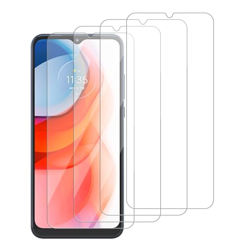 iCsapr [4 Pack Glass Screen Protector Compatible for Motorola Moto G Play (2021) / XT2093 [9H Hardness]-HD Screen Tempered Glass, Scratch Resistant,Easy Install [Case Friendly]