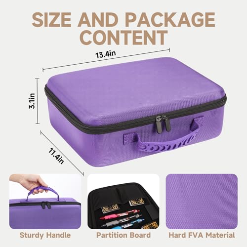 Mumlicha RPG Reisetasche Kompatibel mit Dungeons and Dragons Miniaturen, DND Miniaturen Aufbewahrung, Würfeletui für DND Würfel Set, Miniature Storage Travel Bag Kompatibel mit Warhammer 40k (Lila)