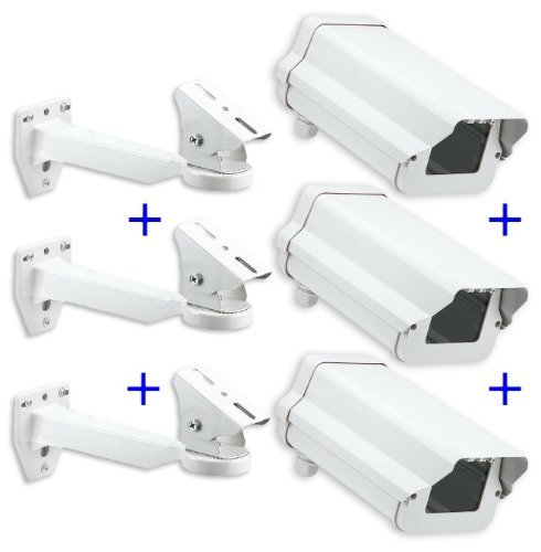 (3-Pack) of 11 Inch Security Camera Housing Enclosures & 10