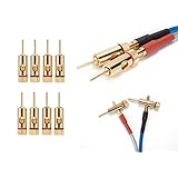 【WYVERN AUDIO】 バナナプラグをプッシュ式スピーカーターミナル用プラグ、ピンプラグ/針プラグに変換！！ 内径金メッキ仕様 (８本1組) 【バナナプラグ革命】P-8