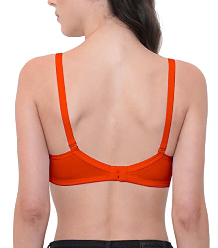 Image of Women's Seamless Padded Non Wired Cotton Stretch Everyday Bra| Detachable Straps | Transparent Straps Included