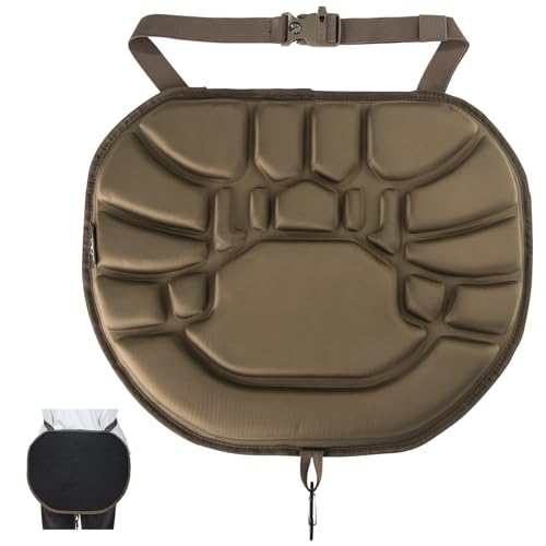 ALLBLESSED Hunting Seat- Cushion for Portable Outdoor Hunting Fishing Camping with Full Memory Foam Silent Lightweight Waterproof Dirt-Proof Gifts(Khaki)