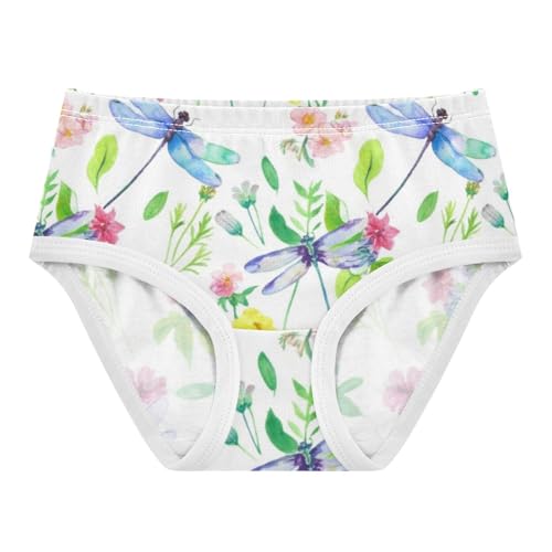 Girls Underwear Toddlers 2t Cotton Girl Panties Cute Print Briefs Girls Undies Floral Dragonflies Flowers