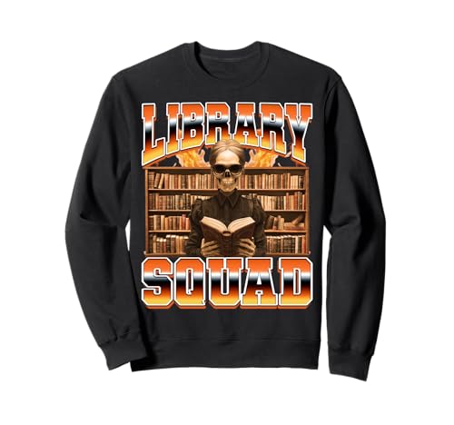 Library Squad Librarian Books 90s Bootleg Style Sweatshirt