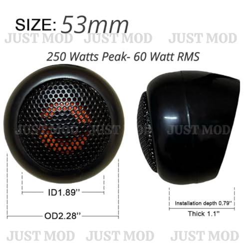 Image of Car Tweeter Speaker Coaxial Audio Stereo Mini Tweeter Car Universal 250 watt Max 60w RMS (1 Set)
