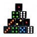 Luck Lab 10 Piece D6 Multicolor Pip Dice Pack - Acrylic 16mm Square Edge Standard Dice for RPG MTG DND Table Games and Board Games, Storage Bag Included (Black Multicolor)