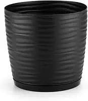 Vaso Redondo para Plantas 1,3 Litros com Prato de Encaixe Anti Dengue Dasplast | Vaso Ambientes Internos Externos | Ideal para Suculentas, Cactos e Pequenas Plantas | Organização | Produto Sustentável