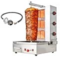 Shawarma Propane gyro machines Gas Vertical Barbecue Grill Doner Kebab Gyro Grill Rotating Kebab Machine with 3 Burners