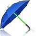 Premium Lightsaber Umbrella LED Light Up | 7 Different Shaft Colors and Built in Torch on The Bottom | Great Travel Umbrellas | Golf Umbrella | Lifetime Replacement (Black)