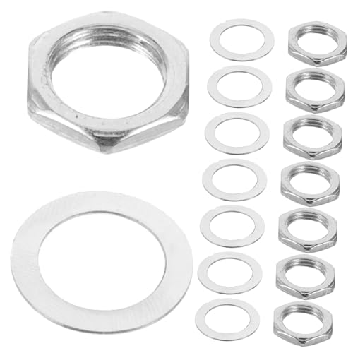 HEMOTON Replacement Guitar Parts Pcs Electric Guitar Socket Nuts Nut and Washer Set