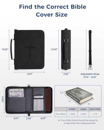 WANDF Leather Bible Bag with Strap