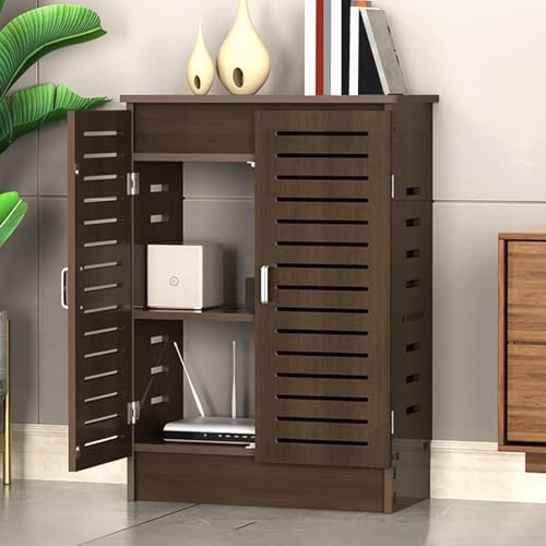 Cubiertas de radiador modernas y estante de enrutador marrón para oficina u hogar de 70x80x30 cm 2