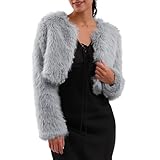 Grey Faux Fur Jacket