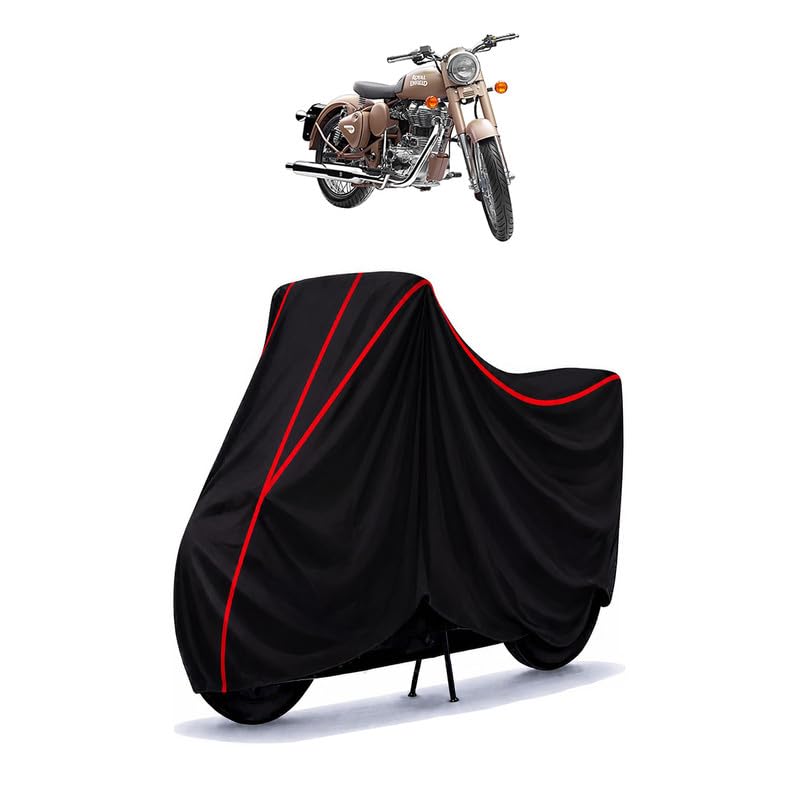 Image of Classic Desert Storm Water Resistant Bike Cover for All Motorcycles & Rain | Heavy Duty Taffeta Fabric | UV Protection, Dustproof, Scratchproof | All Weather Two Wheeler Body Cover with Elastic Bottom