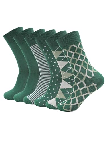 Mens Lightweight Dress Socks Combed Cotton Quick Dry Anti Odor Size 8-13 Dress Socks for Men