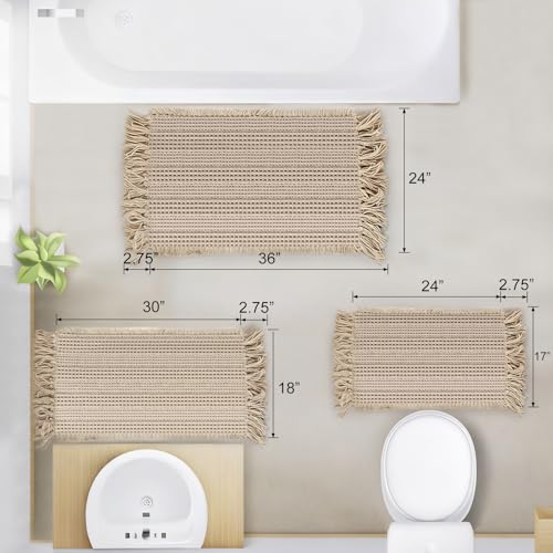 CozeForm Waffle Boho Bath Mat