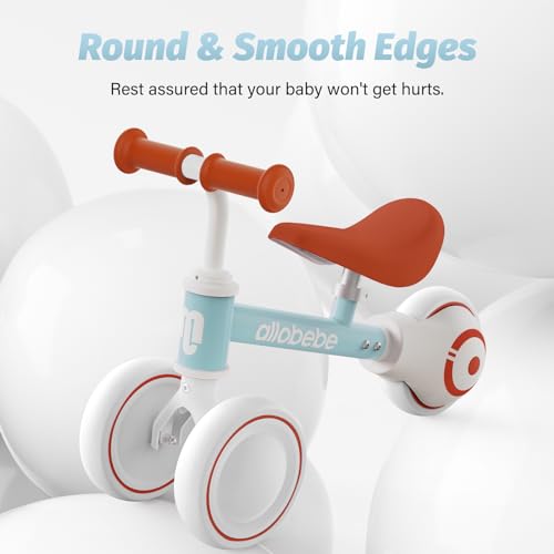 allobebe Baby Ride-On Balance Bike for 12–30 Months, Adjustable Seat, Soft Silent 3-Wheel Ride-On, Mint Green by allobebe - Used condition - Image 5