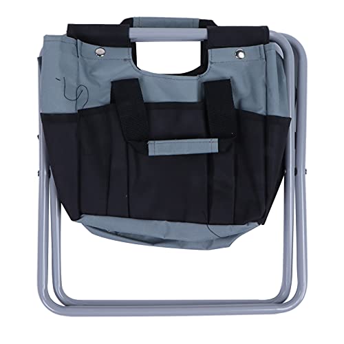 Banquinho de jardim dobrável, cadeira dobrável portátil, assento para bolsa de ferramentas de jardin
