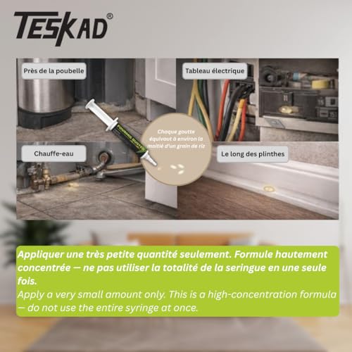Teskad Fourmis Buster Gel Anti-Fourmis, 10g, Traitement Intérieur et Extérieur, Prêt à l'Emploi, Action Ciblée sur la Colonie – vue 6