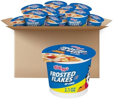 Kellogg's Frosted Flakes Original Cold Breakfast Cereal 25.2oz 12 Count