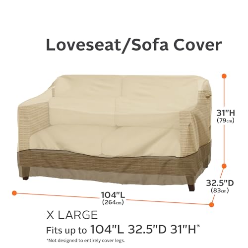 image for Classic Accessories Veranda Water-Resistant 104 Inch Patio Sofa/Lovese