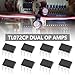 eMagTech 10PCS Dual Low-Noise TL072CP TL072 DIP-8 Operational Amplifiers, Dual Low-Noise JFET Input OP-AMP IC Chips for DIY Circuit Components