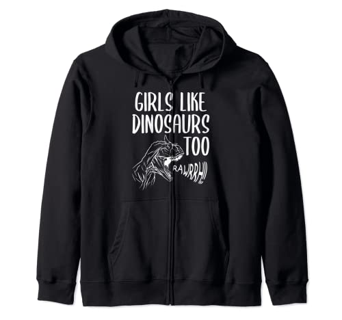A las chicas les gustan los dinosaurios demasiado divertida Girl Rex Dinosaur Lover Sudadera con Capucha