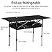 Makamsui Camping Table Folding Outdoor Table with Adjustable Height, Portable Table with Large Storage Organizer and Carrying Bag, Collapsible Picnic Table for Camping BBQ Party Backyard Beach Black
