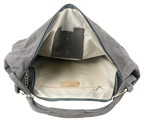 Image of Girly HandBags Womens Hobo Italian Suede Genuine Leather Shoulder Bag
